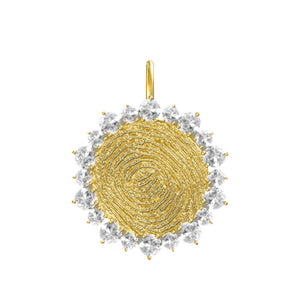 Circle Diamond Star Pendant